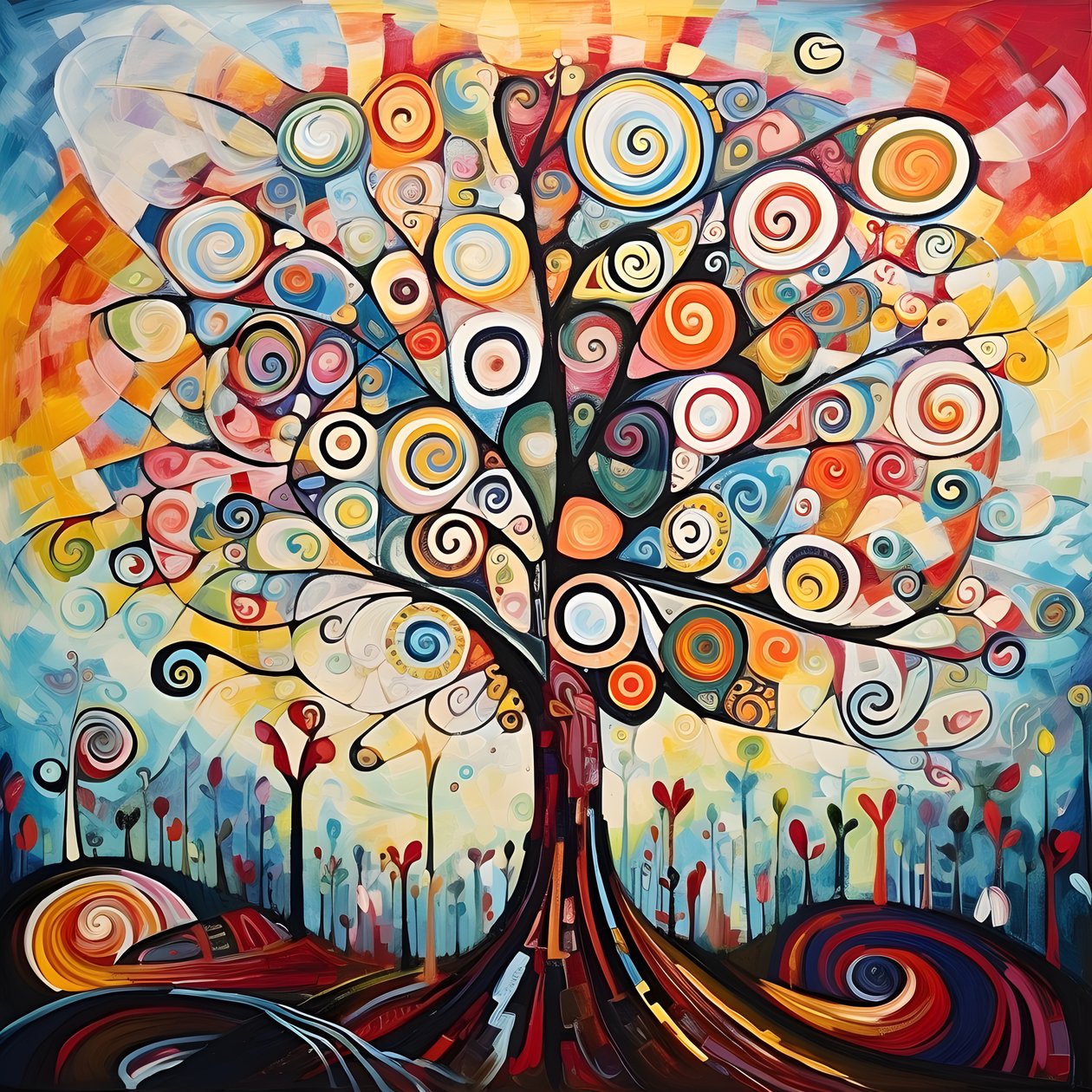 Albero nel giardino fiorito 3 da Kurt Heppke