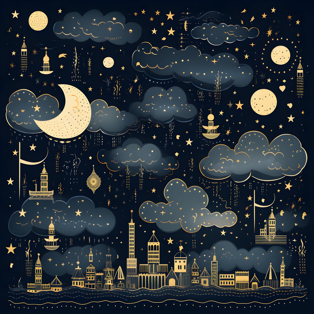 Questa è una raccolta di illustrazioni fantasy isolate degli elementi del cielo 2 da Kurt Heppke