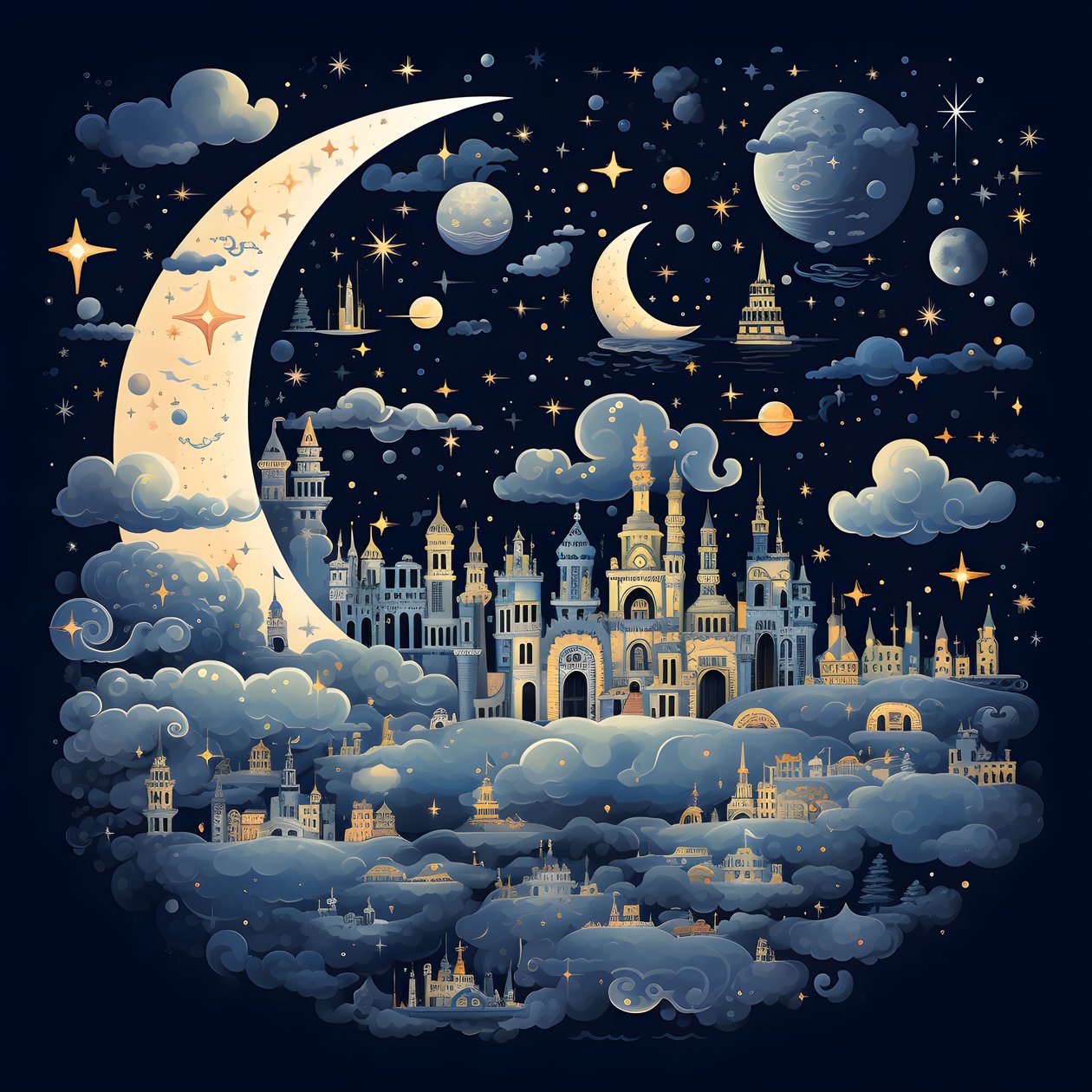 Collezione di illustrazioni fantasy degli elementi del cielo 3 da Kurt Heppke