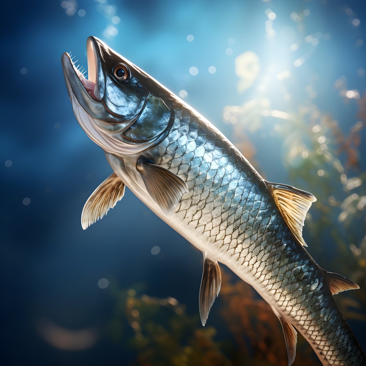 Un luccio, una specie di pesce, è stato catturato con una lenza 2 da Kurt Heppke
