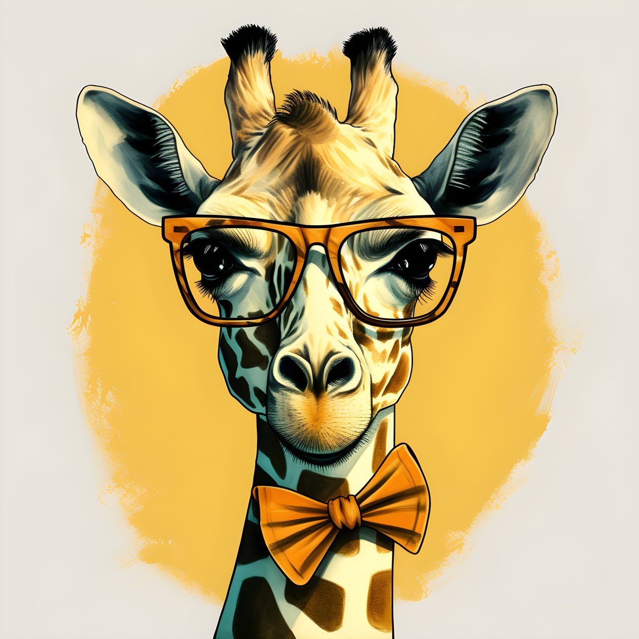 giraffa con occhiali 2 da Kurt Heppke