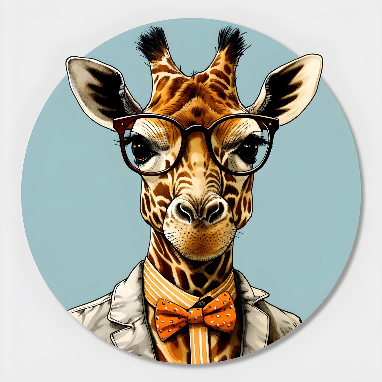 giraffa con occhiali 3 da Kurt Heppke