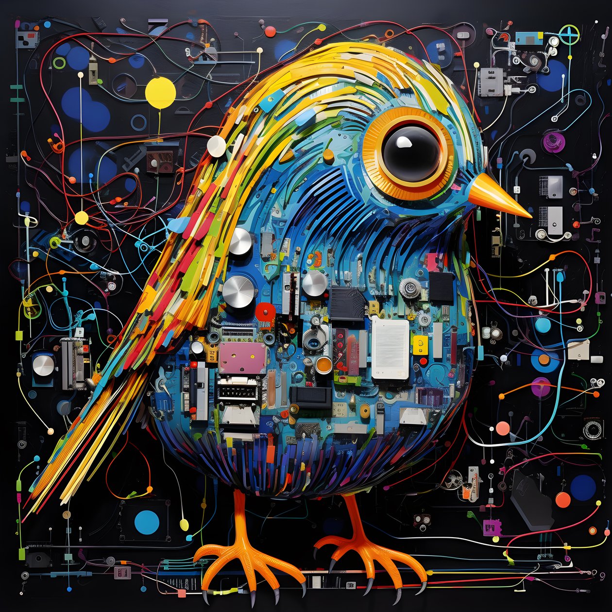 Graffiti uccello 4 da Kurt Heppke