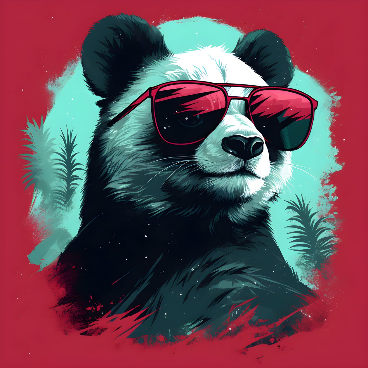 panda con occhiali 2 da Kurt Heppke