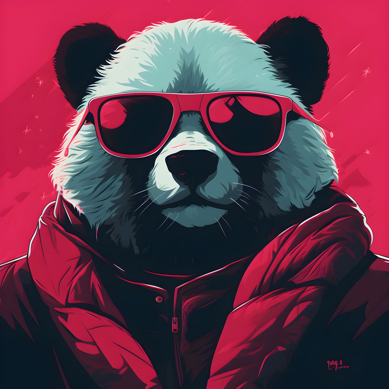 panda con occhiali 3 da Kurt Heppke