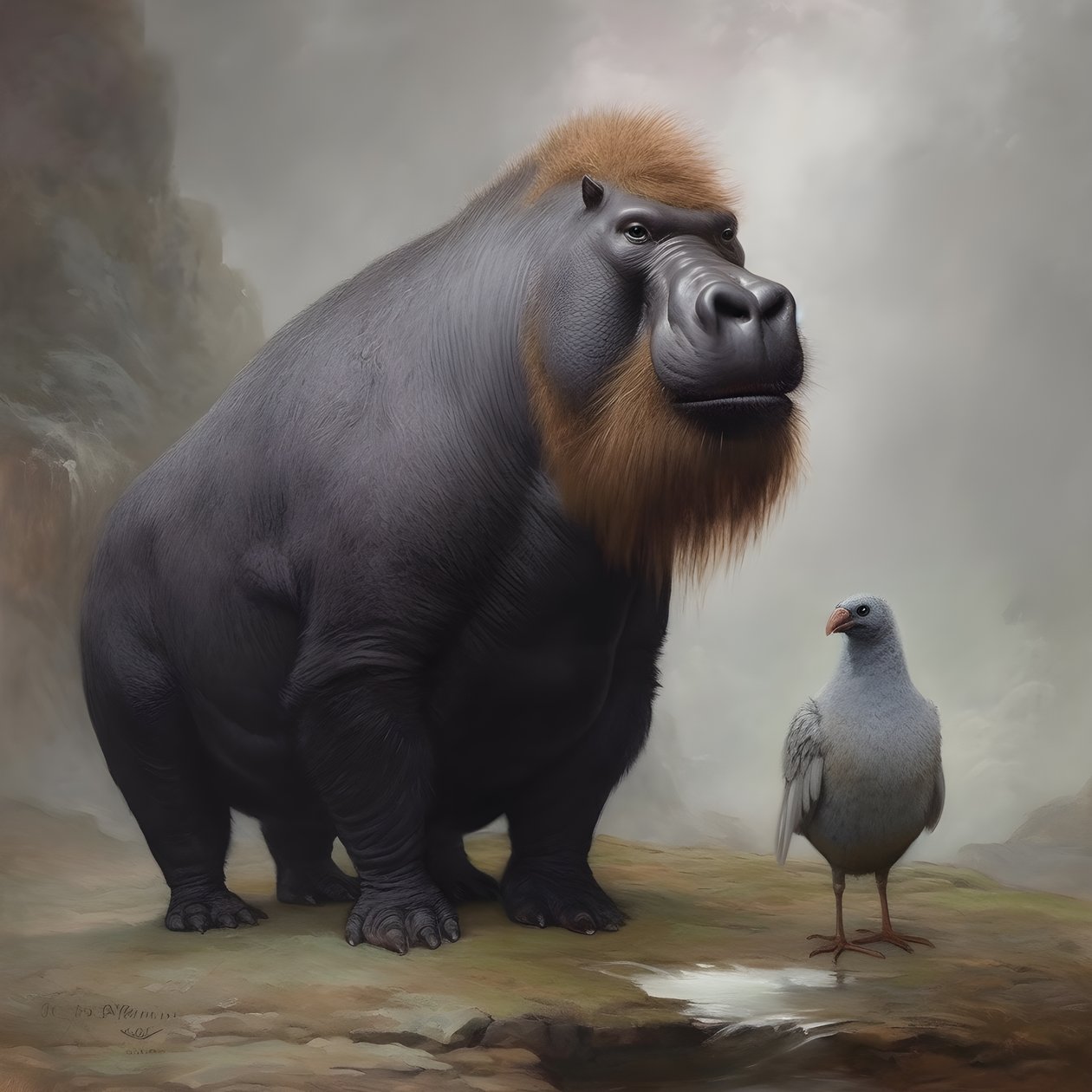 Capibara mescolato con un gorilla dorso argenteo 4 da Kurt Heppke