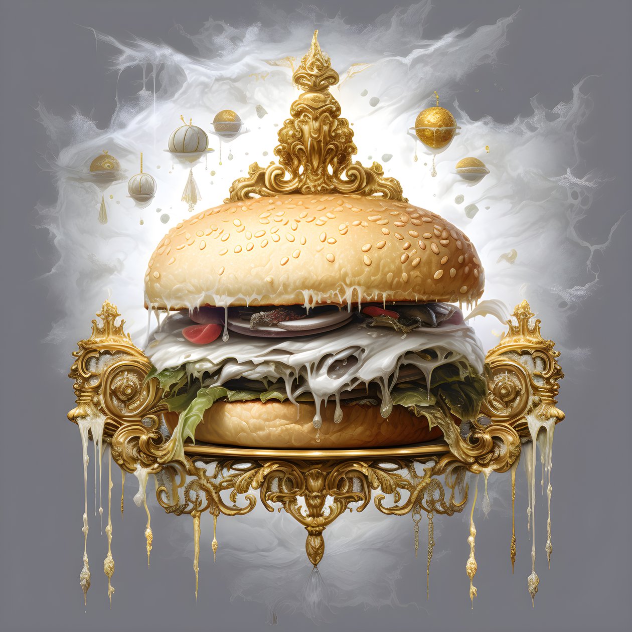 un hamburger di marmo bianco 1 da Kurt Heppke