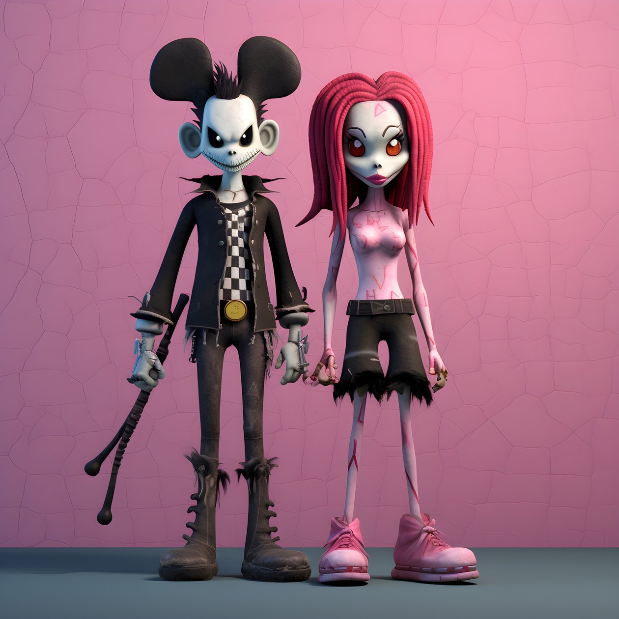 Incubo prima di Natale punk rosa Minnie e Topolino 4 da Kurt Heppke