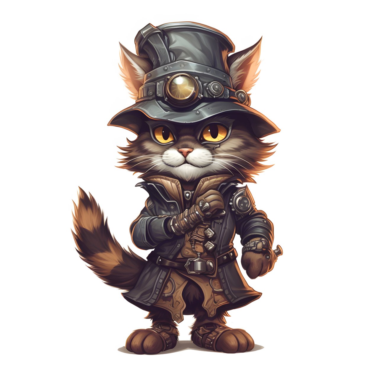 Gatto antropomorfo carino 3 da Kurt Heppke