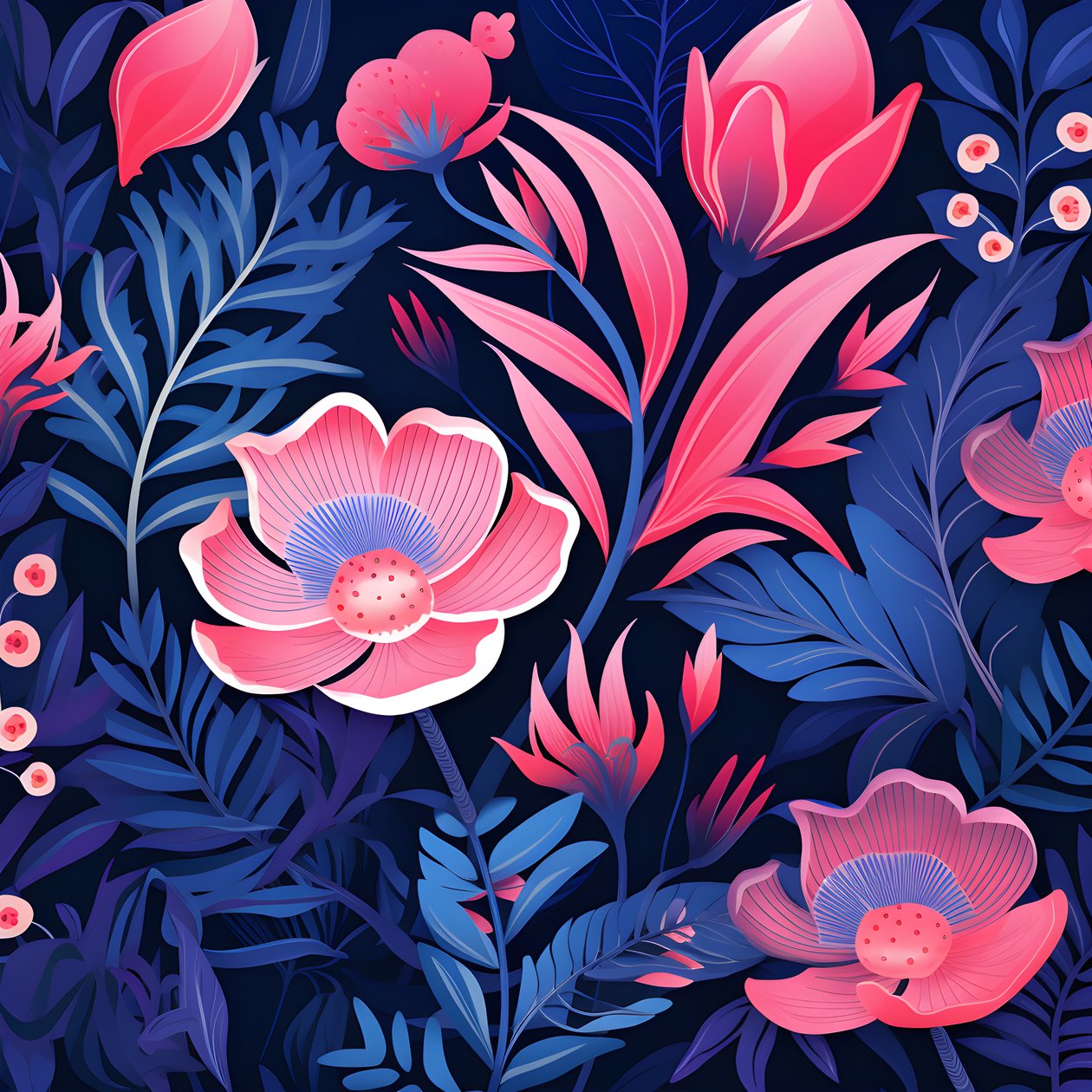 un mazzo di fiori in rosa e blu 4 da Kurt Heppke