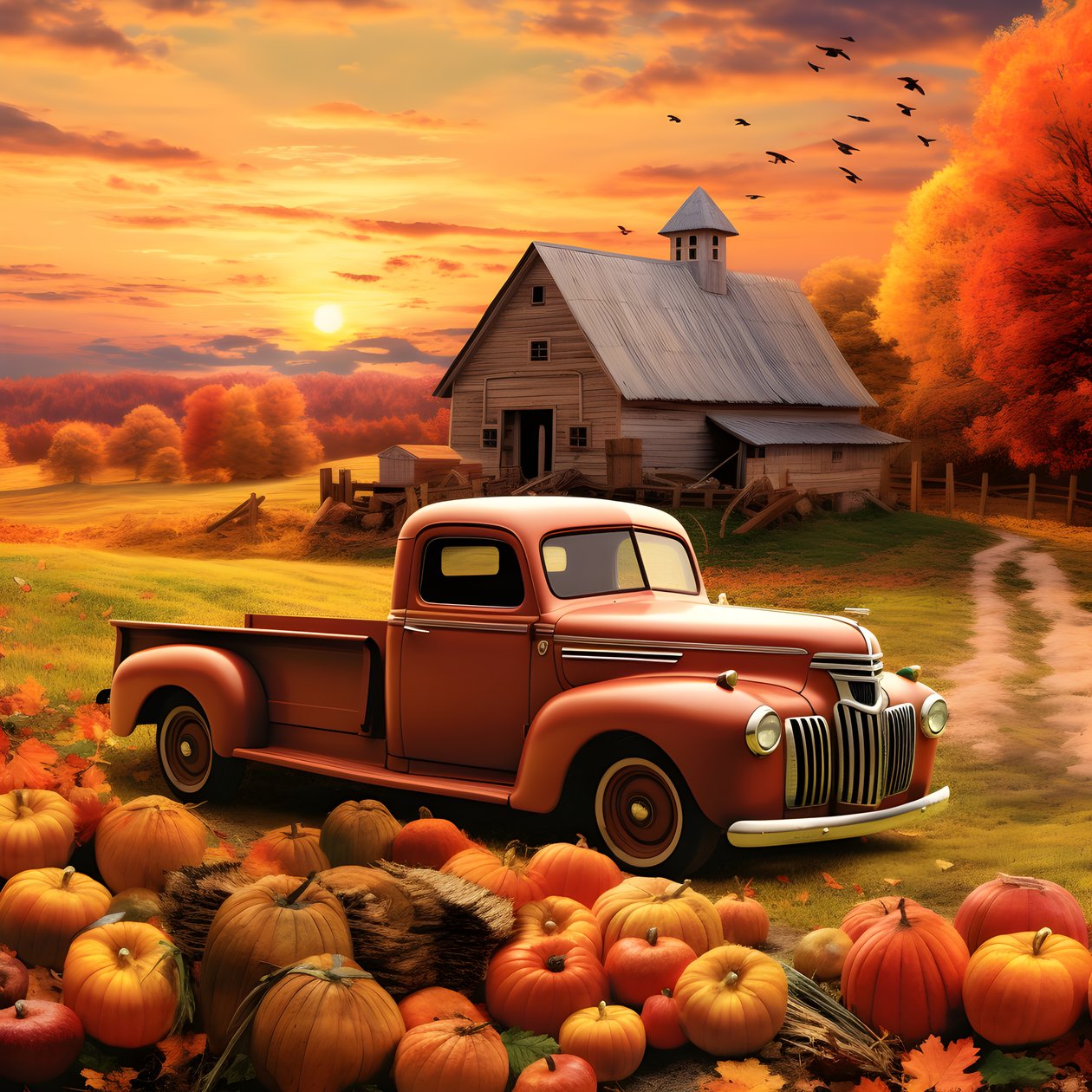 Un vecchio pickup in una serata autunnale al tramonto 4 da Kurt Heppke
