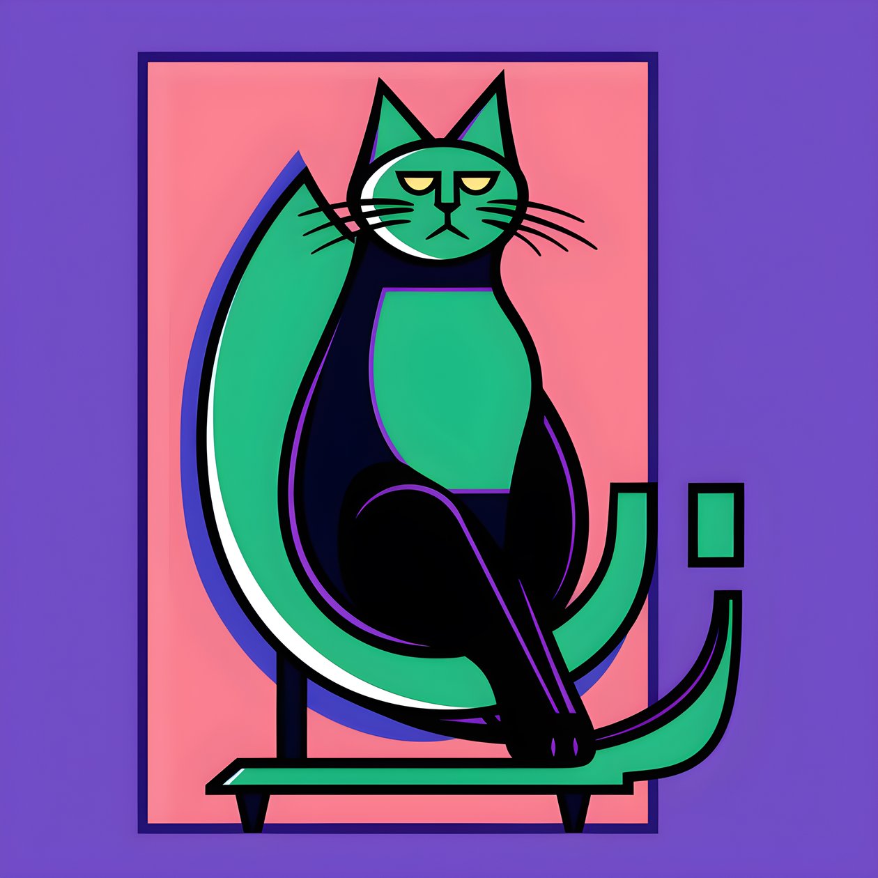 per creare un contrasto sorprendente, un gatto d