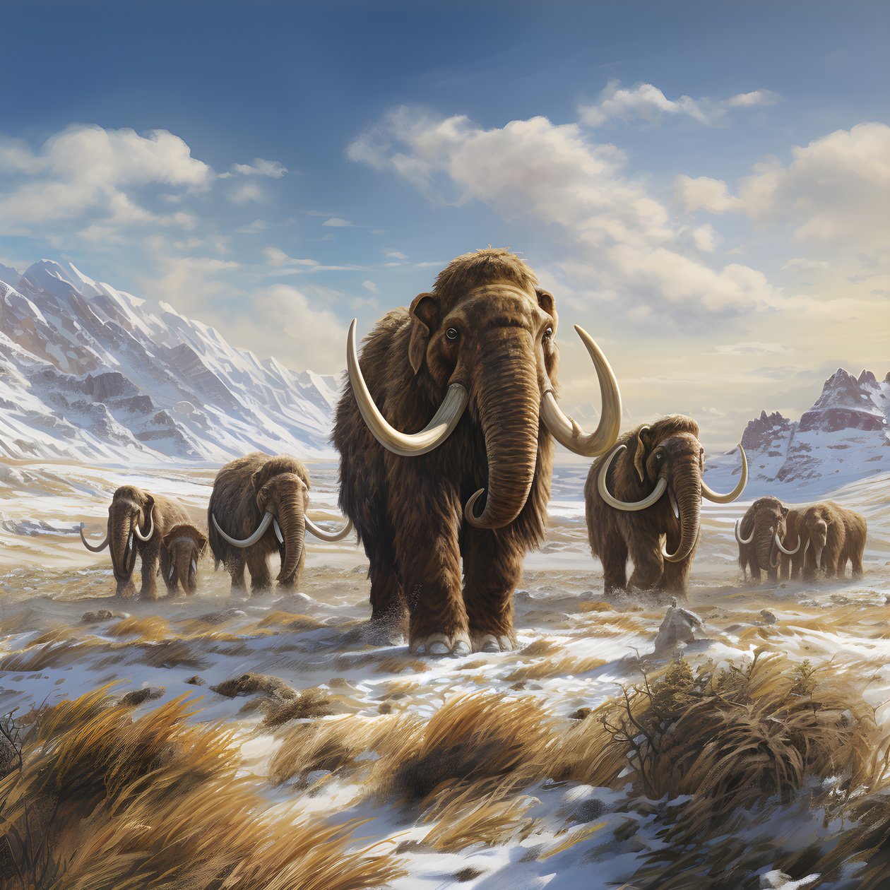 Mammut lanoso nella tundra 3 da Kurt Heppke
