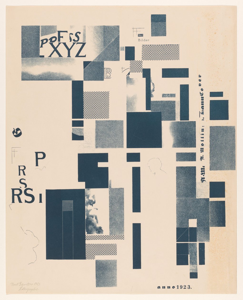 Composizione con elementi tipografici da Kurt Schwitters (signed by artist)