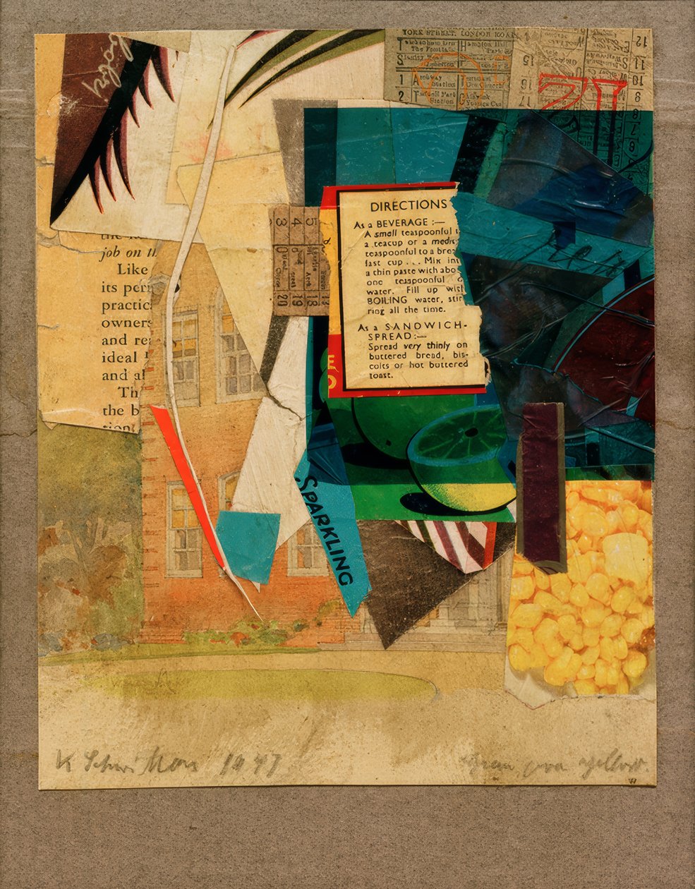 Verde su giallo da Kurt Schwitters