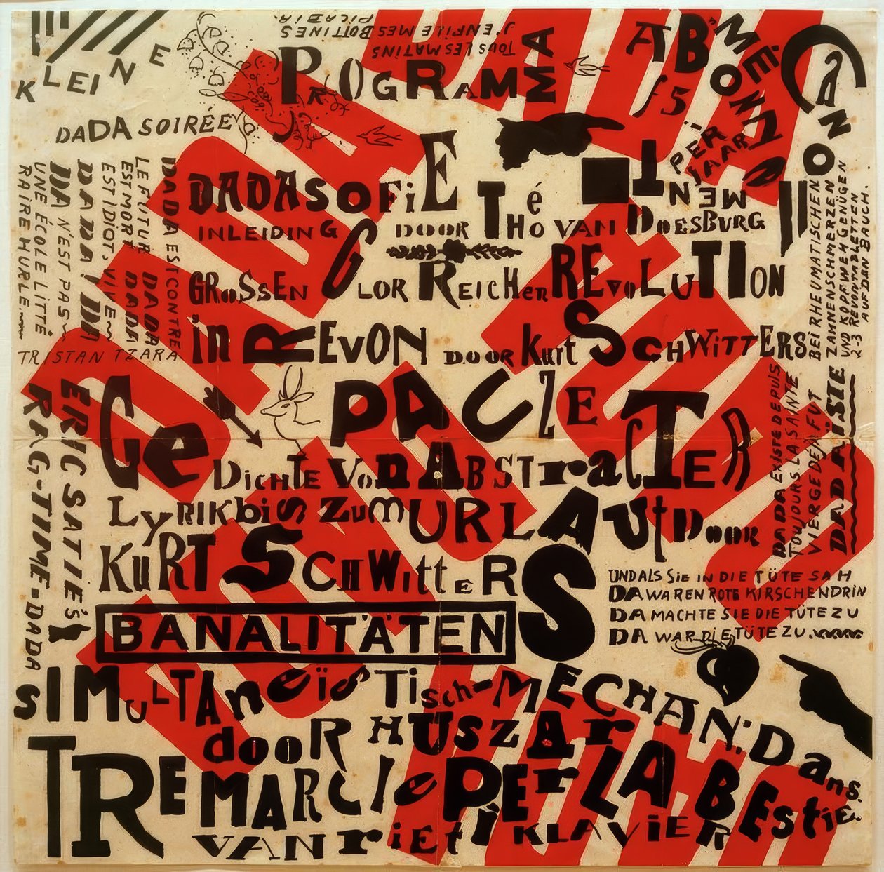 Poster per una piccola serata Dada da Kurt Schwitters