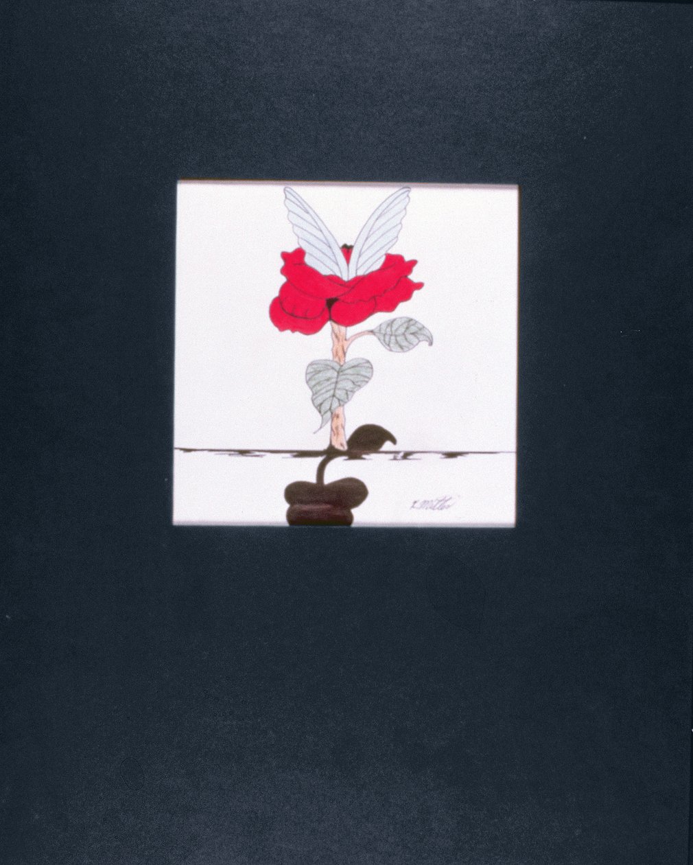 Angelo in fiore, 2005 (matita colorata e inchiostro nero su carta) da Kurtis L. Miller
