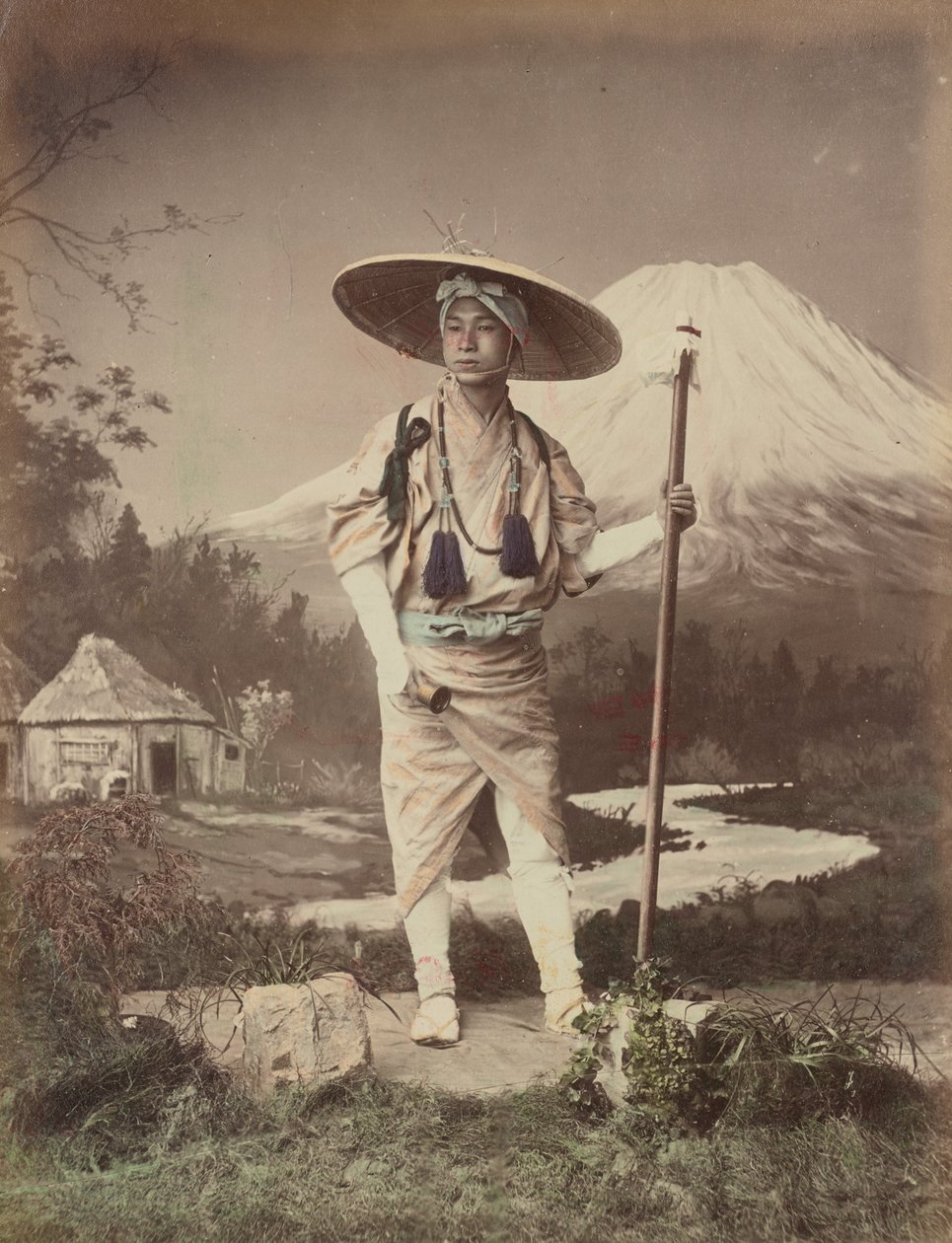 Il pellegrino che sale sul Fujiyama da Kusakabe Kimbei