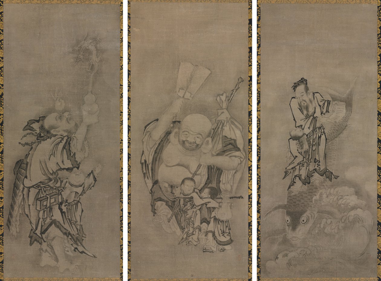 Hotei con Immortali Daoisti da Kyūseki Tomonobu