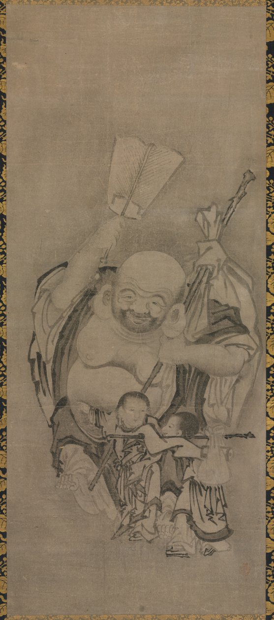 Hotei con Immortali Taoisti: Hotei, c. 1575-1600 da Kyūseki Tomonobu