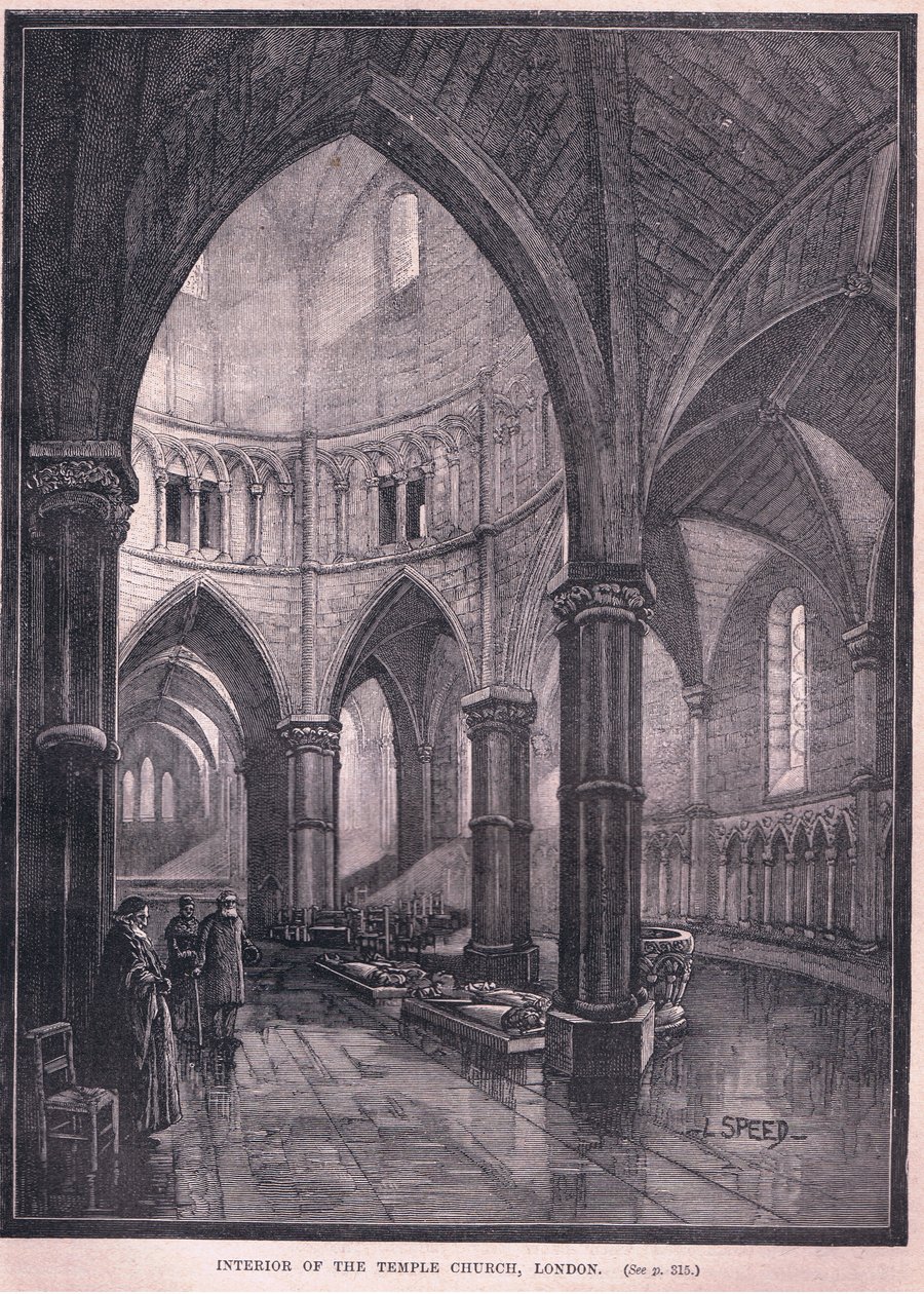 Interno della Temple Church, Londra da L. Speed