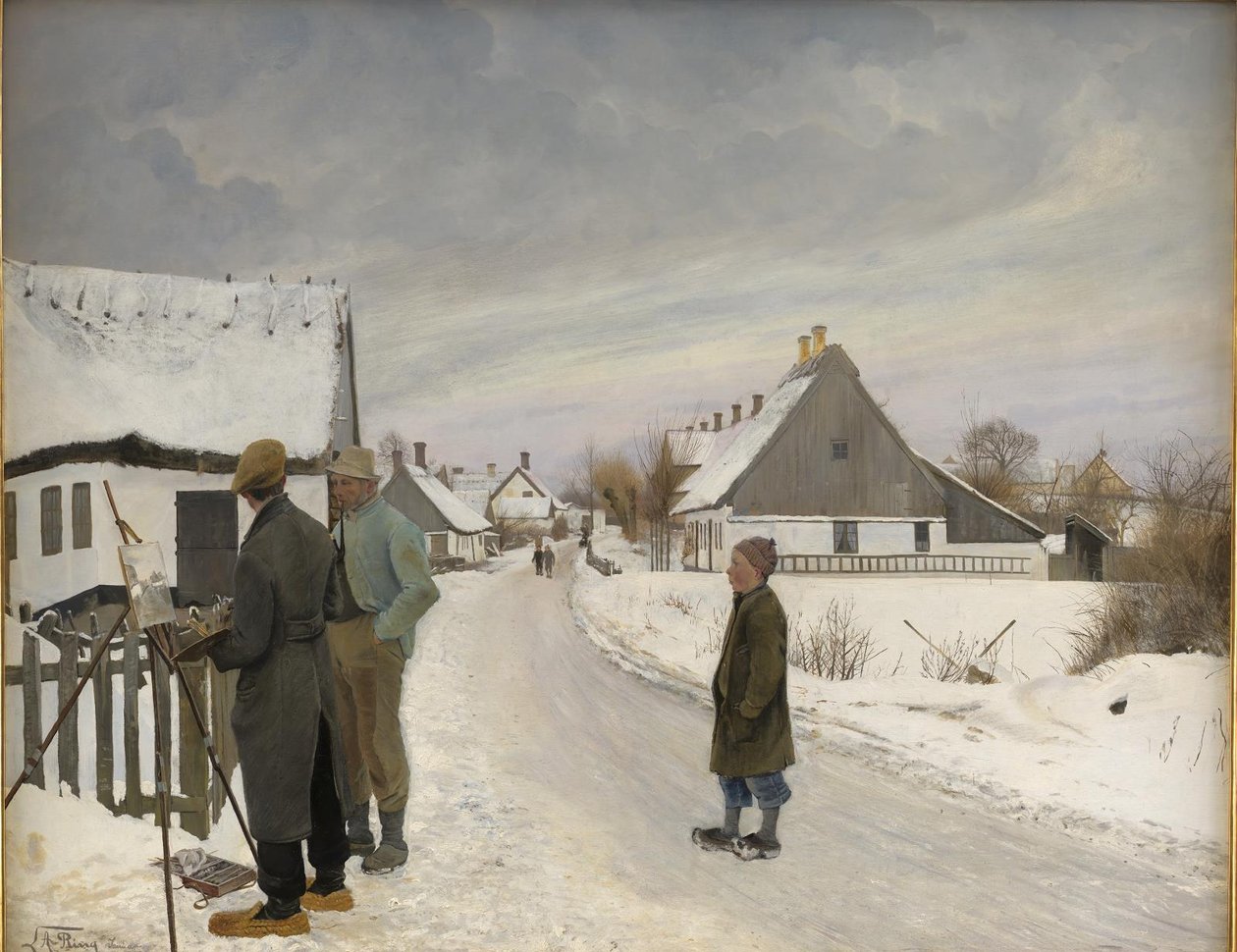 Il pittore nel villaggio da Laurits Andersen Ring