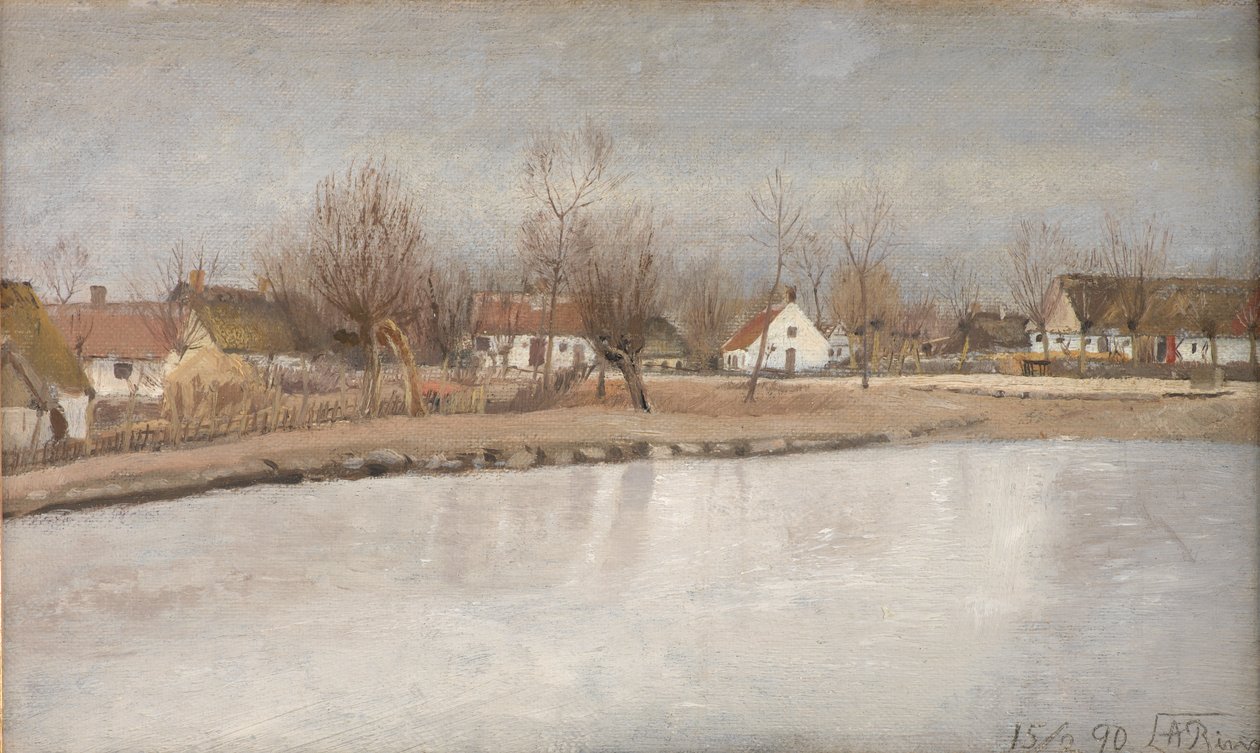 Lo stagno del villaggio a Ring, Zelanda da Laurits Andersen Ring