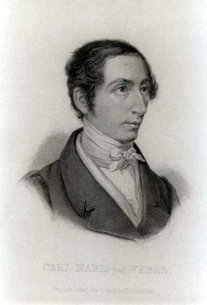 Ritratto di Carl Maria von Weber (1786-1826) compositore tedesco da L. Holle