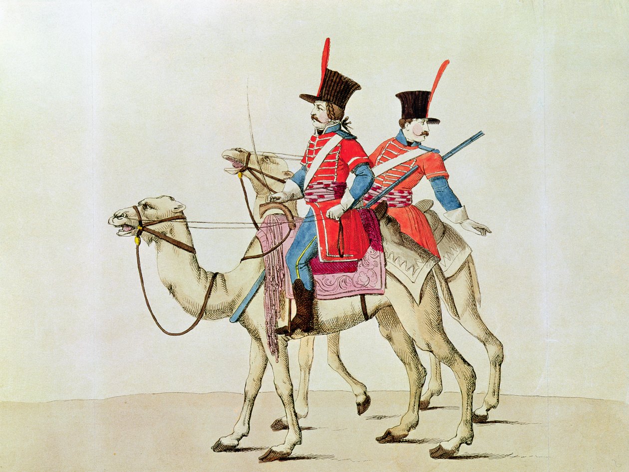 Soldati del reggimento dei dromedari, 1839 da Laderer