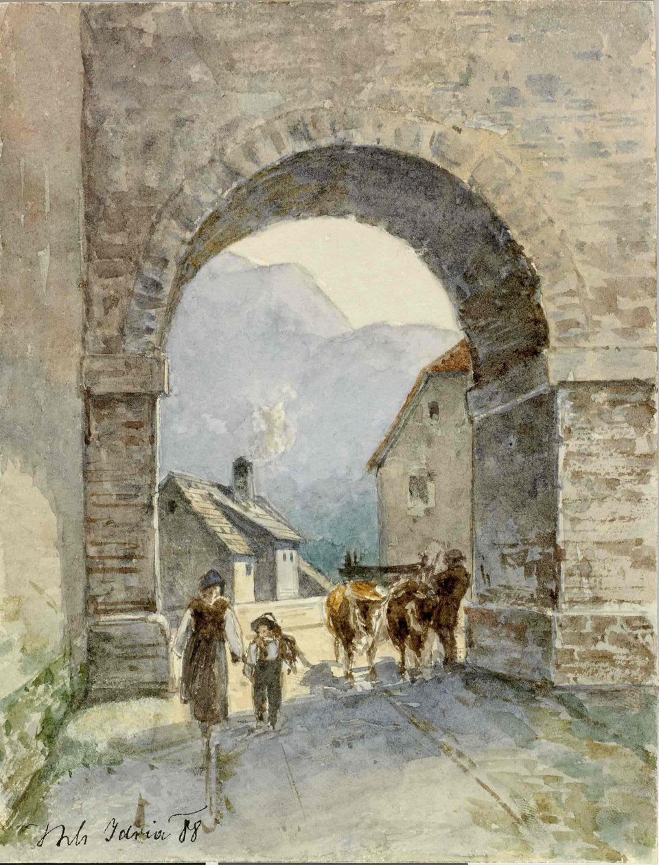 Idrija - vista attraverso l