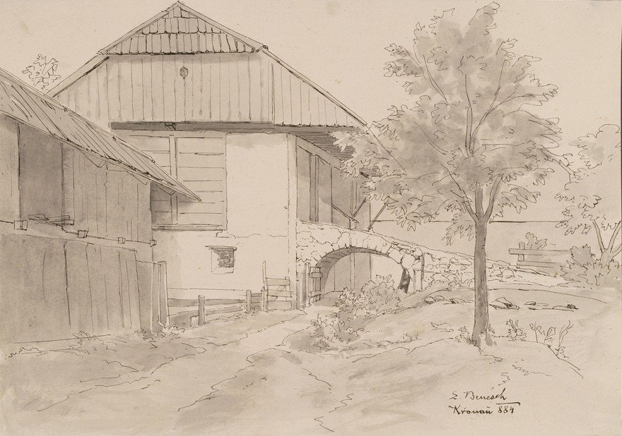 Kranjska gora-edificio agricolo da Ladislav Benesch