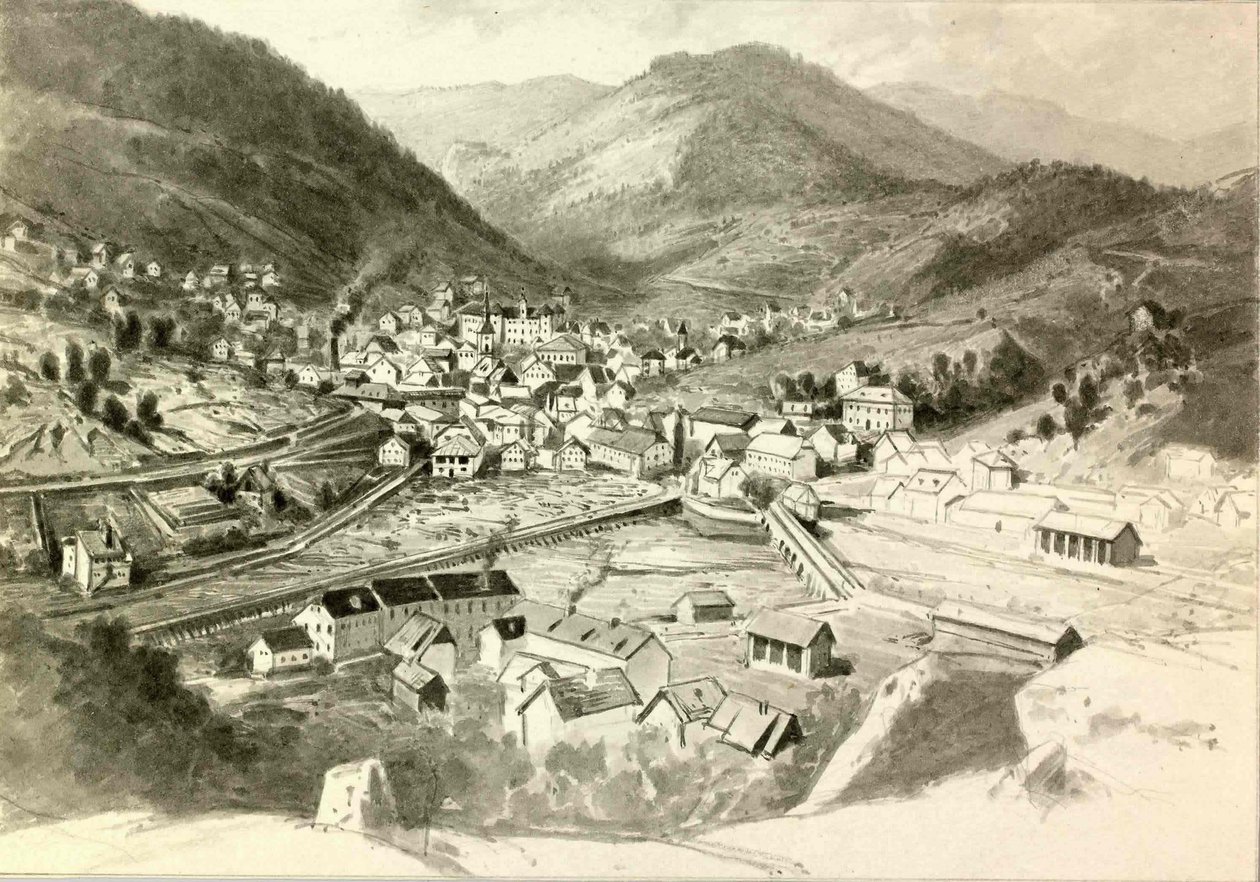 Vista su Idrija da Ladislav Benesch