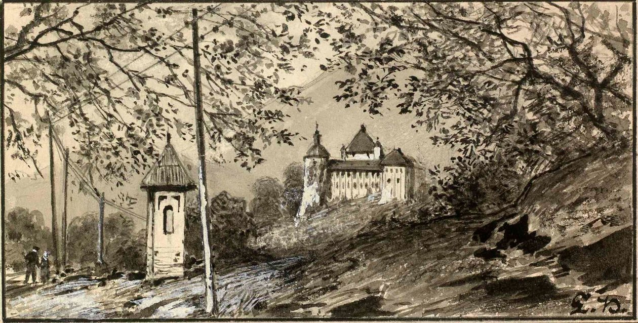 Vista del castello di Škofja Loka da Ladislav Benesch