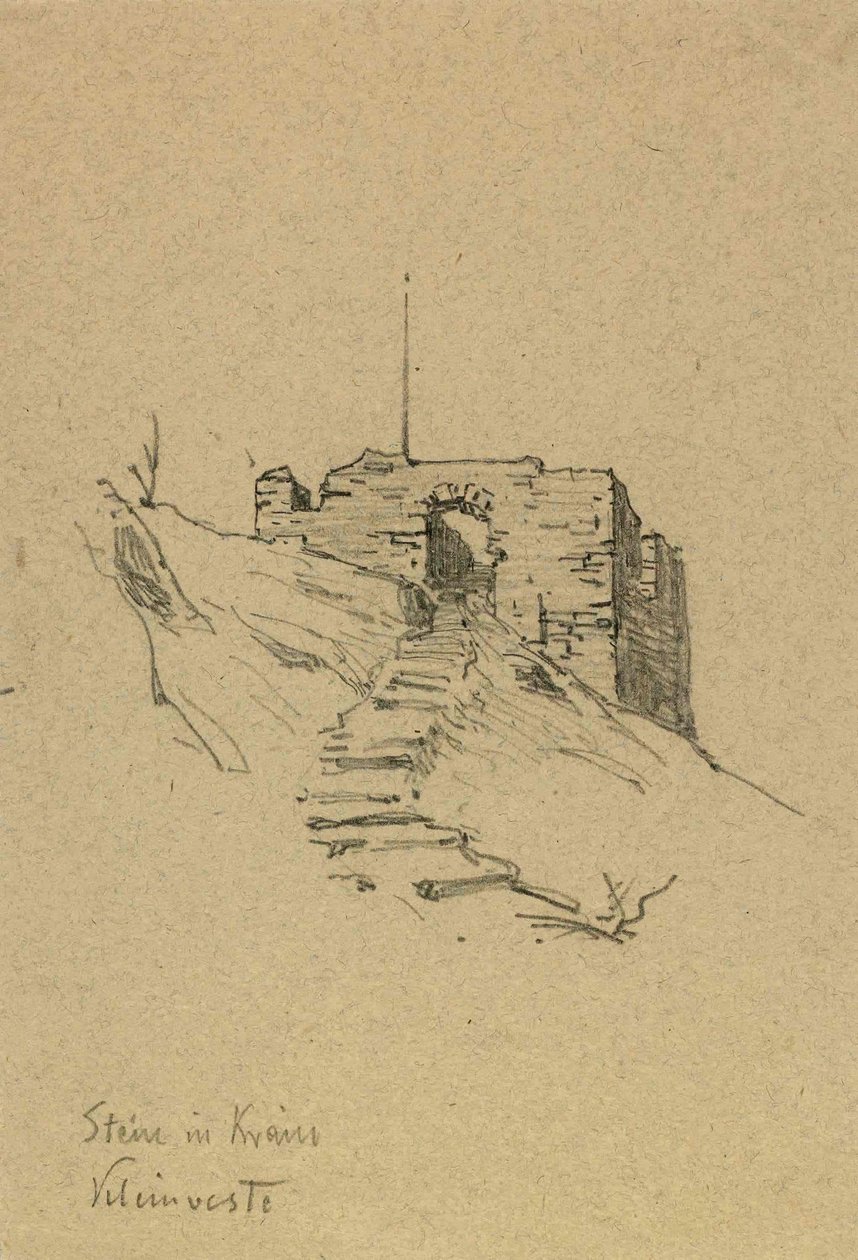 Rovine del vecchio castello a Kamnik da Ladislav Benesch