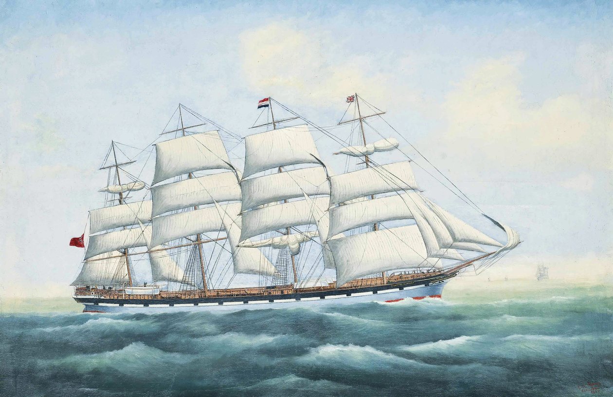 La nave a quattro alberi in ferro "Contea di Linlithgow da Lai Fong