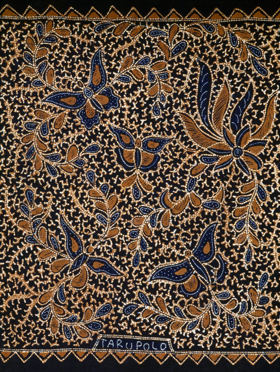 Batik con decorazione tradizionale di farfalle e fiori, Giava, Indonesia (dettaglio) da Amadeo (after) Modigliani