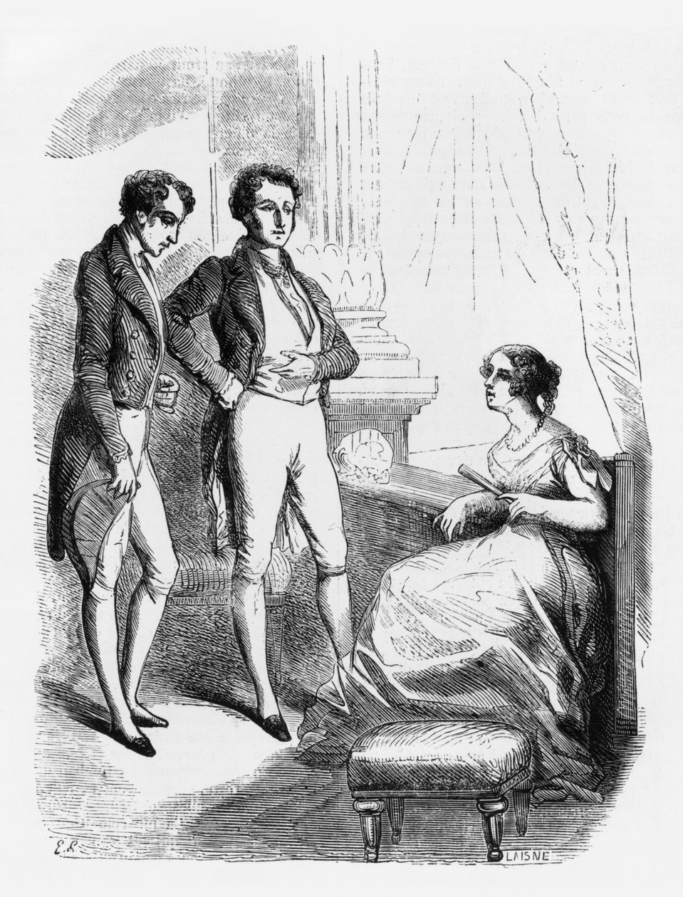 Rastignac presentato a Madame de Nucingen, illustrazione da 