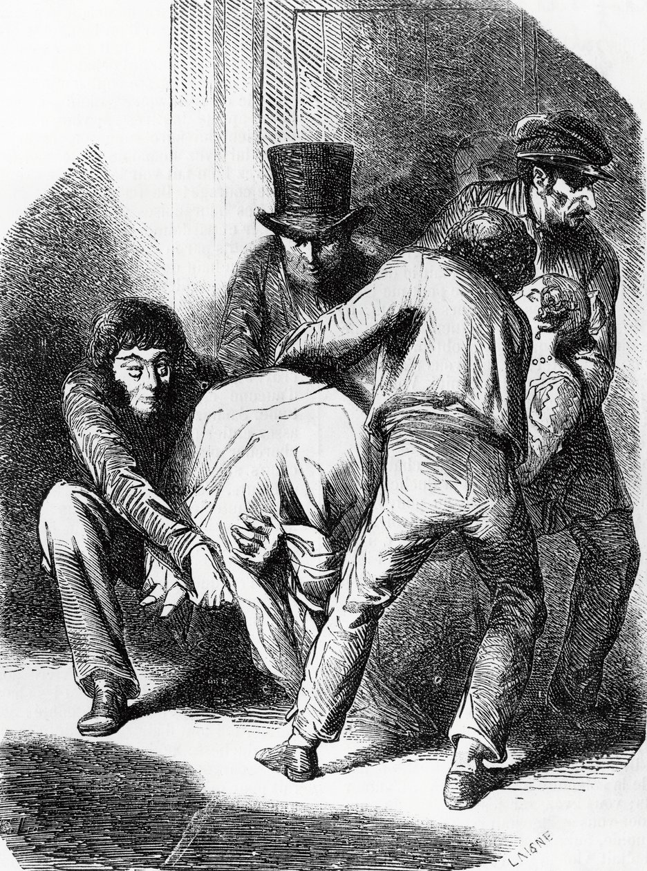 Illustrazione per La Duchessa di Langeais, romanzo di Honoré de Balzac dalla collezione intitolata Commedia Umana, incisione di Laisne da Laisne Laisne