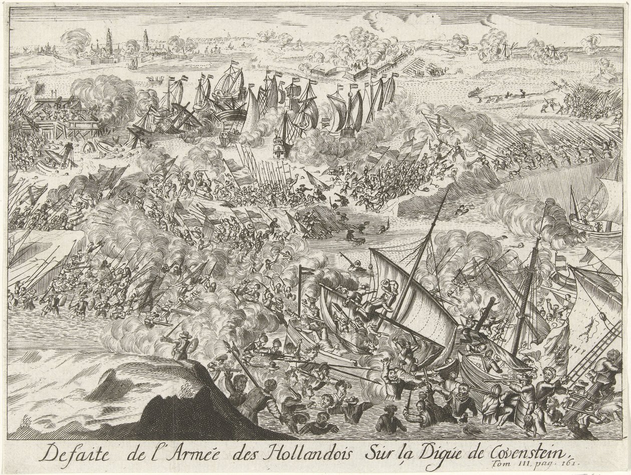 Battaglia per la diga di Kauwenstein, 1585 da Lamberecht Causé