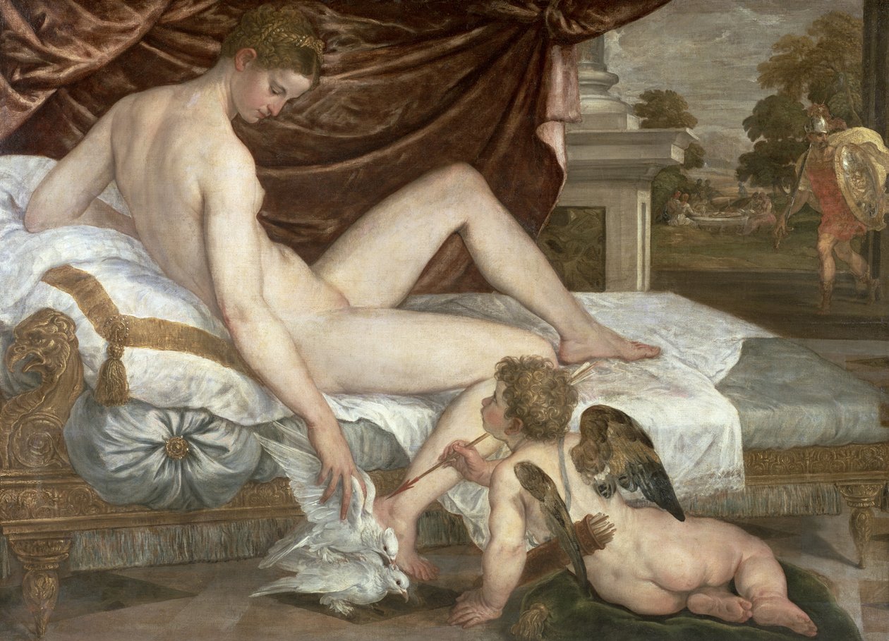 Venere e Cupido, c.1555 da Lambert Sustris