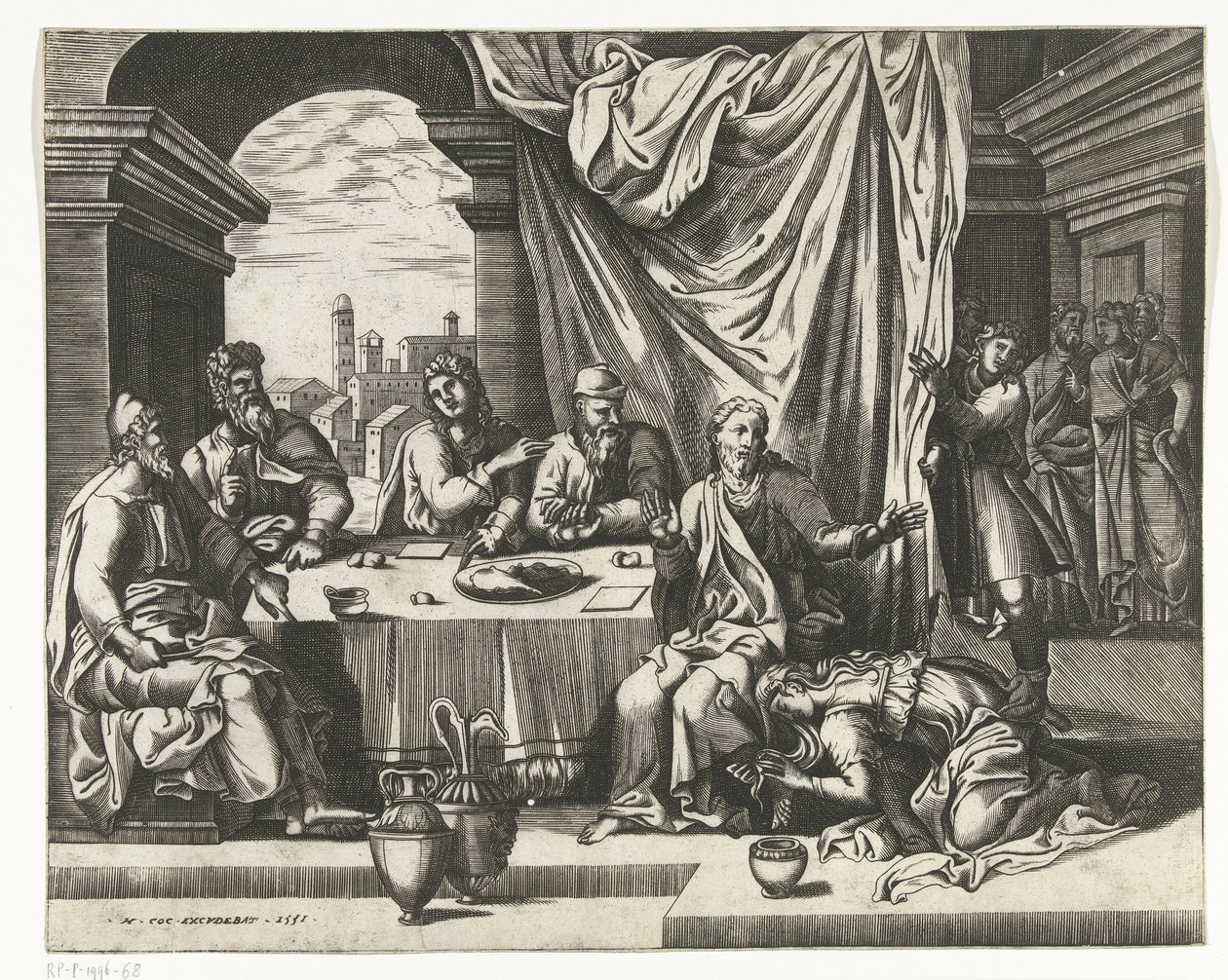 Maria Maddalena unge i piedi di Cristo da Lambert Lombard