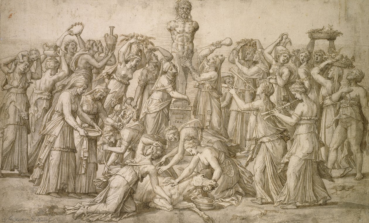 Sacrificio a Priapo, 1540 da Lambert Lombard