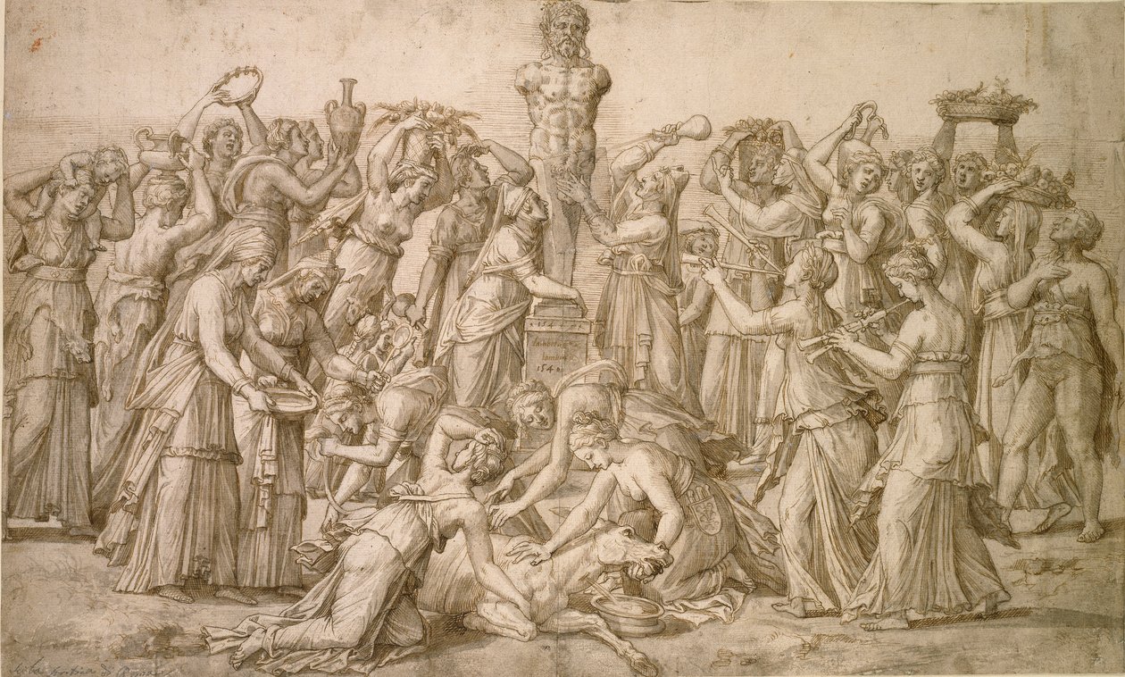 Sacrificio a Priapo, 1540 da Lambert Lombard