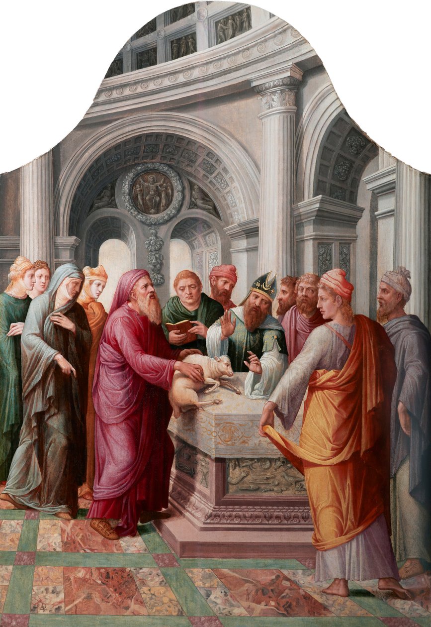 Il rifiuto del sacrificio di Gioacchino da Lambert Lombard