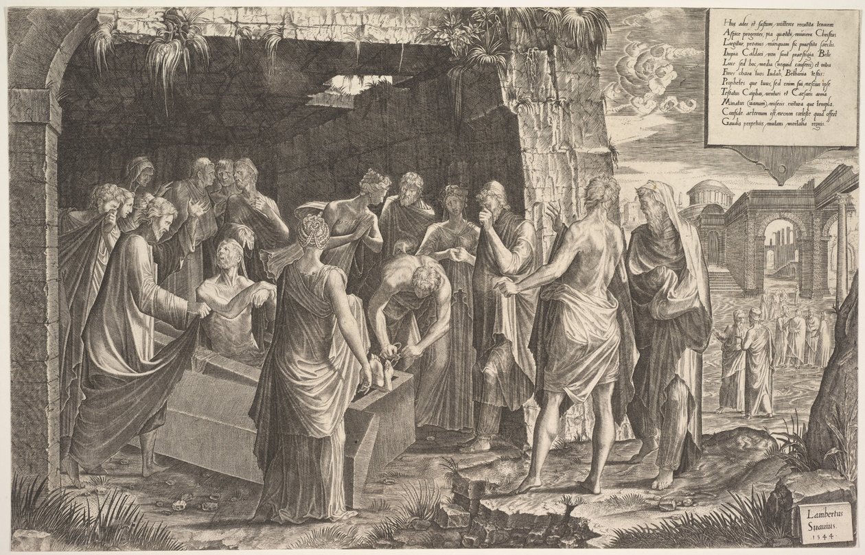 Resurrezione di Lazzaro, 1544 da Lambert Suavius