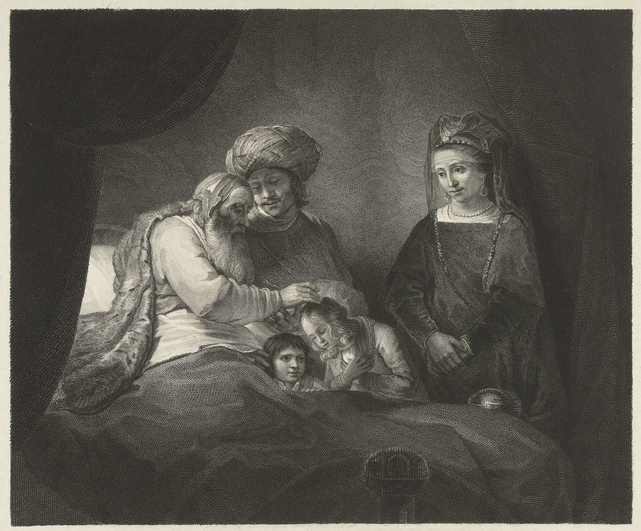Giacobbe benedice Efraim e Manasse da Lambertus Antonius Claessens