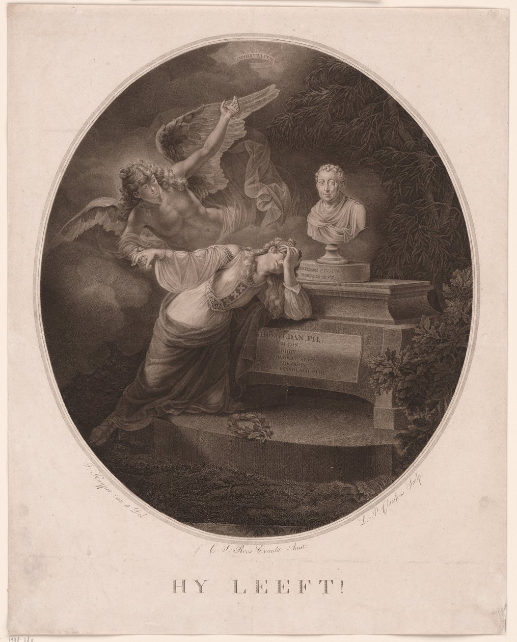 Stampa commemorativa per Hendrik Hooft Daniëlsz. da Lambertus Antonius Claessens