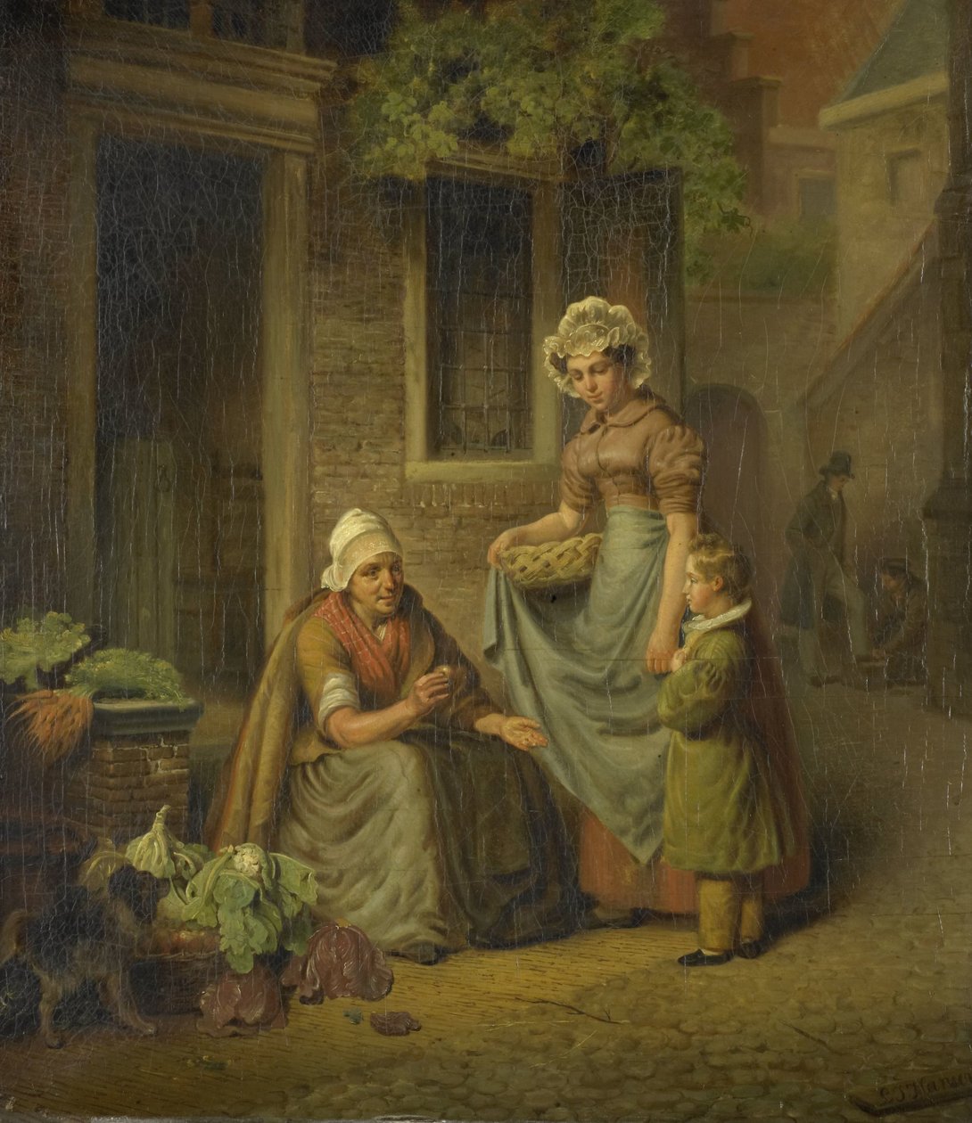 Donna che vende verdure da Lambertus Johannes Hansen