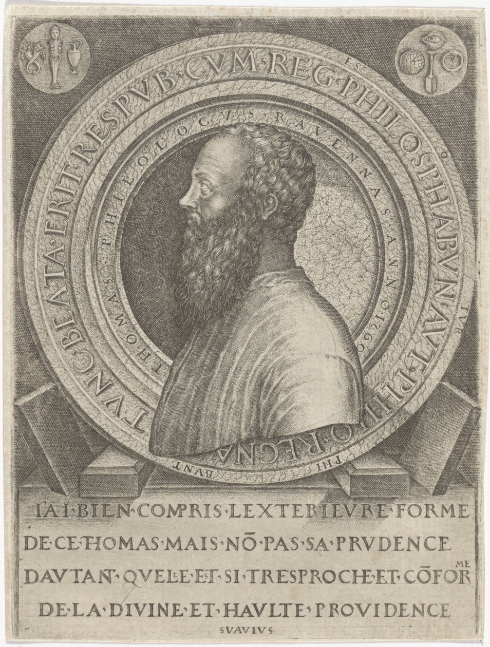 Ritratto del filologo Tommaso da Ravenna da Lambertus Suavius