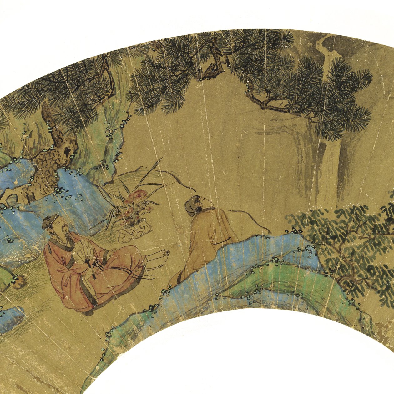Due studiosi in un paesaggio montuoso, 1656 da Lan Ying